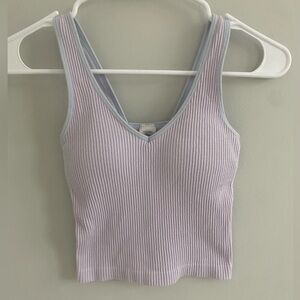 Alter’d State lavender ribbed V-neck tank top
